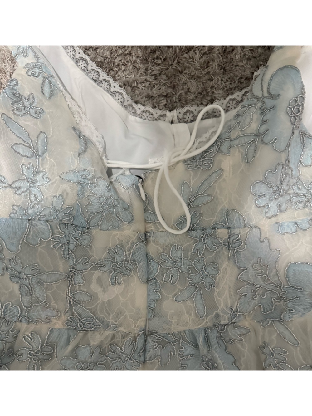 ALICE + OLIVIA
Charlotte Lace Midi Dress - Off White and Carolina Blue - Picture 6 of 6